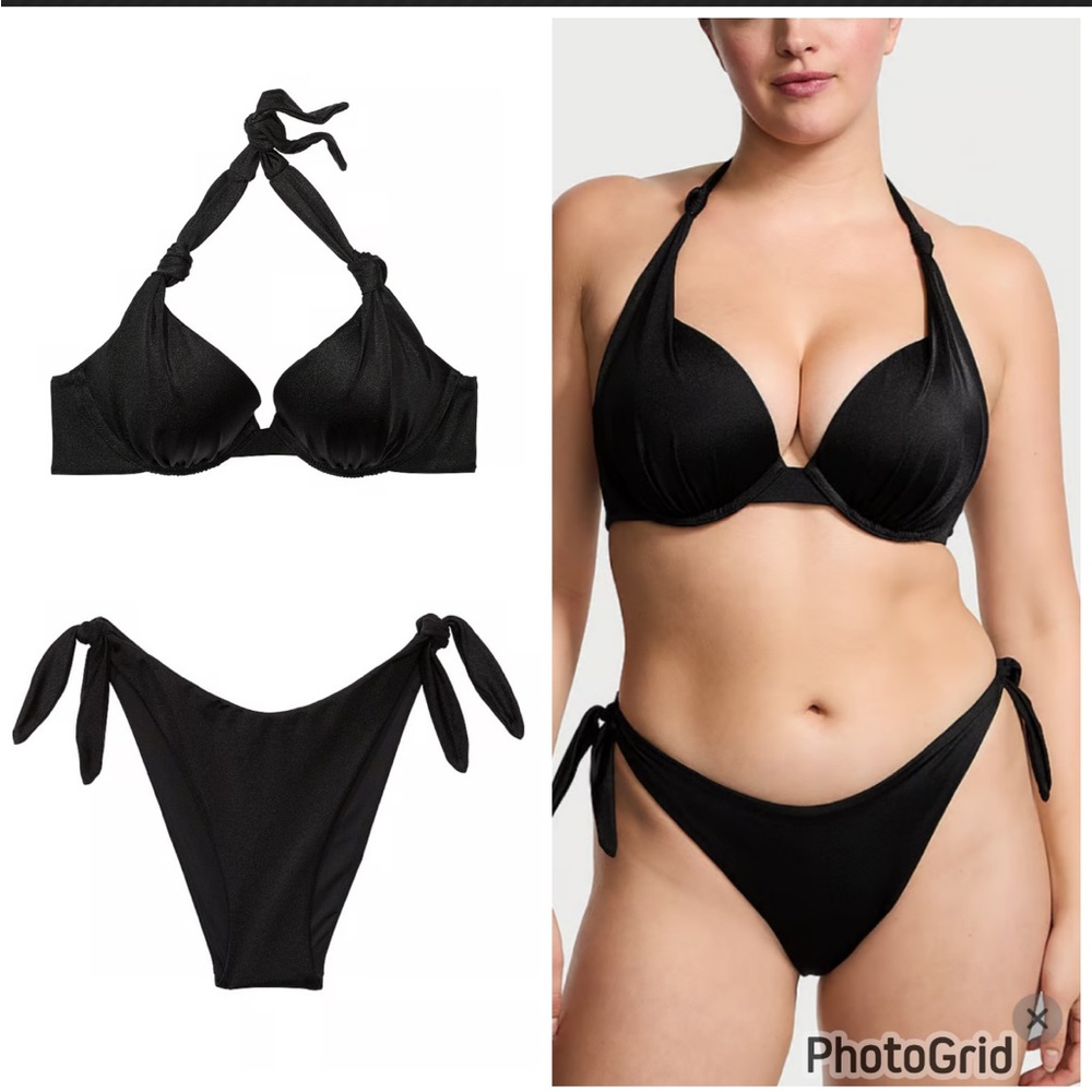 VS KNOTTED BIKINI SET 38DDD/XXL NWT